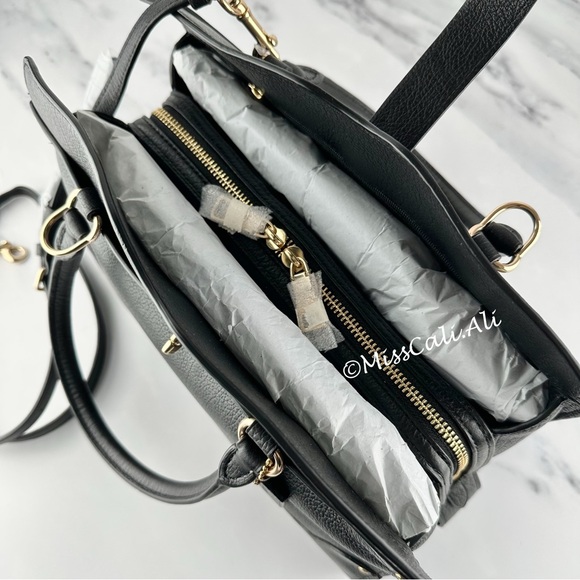 NWT COACH Mercer 30 Satchel Crossbody Bag Black - Picture 6 of 16